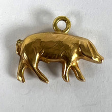 Load image into Gallery viewer, French 18K Yellow Gold Lucky Pig Charm Pendant