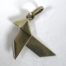 Load image into Gallery viewer, French 18K White Gold Origami Bird Charm Pendant