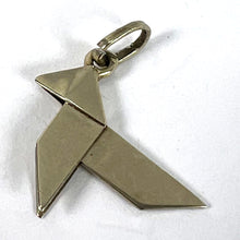 Load image into Gallery viewer, French 18K White Gold Origami Bird Charm Pendant