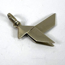 Load image into Gallery viewer, French 18K White Gold Origami Bird Charm Pendant