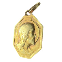 Load image into Gallery viewer, French Art Deco Paul Brandt 18K Yellow Gold Jesus Christ Medal Charm Pendant