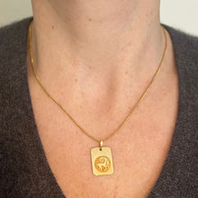 Load image into Gallery viewer, French Ares Starsign Zodiac 18K Yellow Gold Charm Medal Pendant