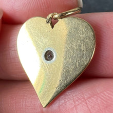 Load image into Gallery viewer, French Love My Heart Is Yours 18K Yellow Gold Diamond Pendant Charm