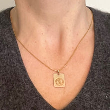 Load image into Gallery viewer, French Pisces Starsign Zodiac 18K Yellow Gold Charm Medal Pendant