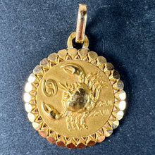 Load image into Gallery viewer, French Perroud Large Cancer Zodiac Starsign 18K Yellow Gold Charm Pendant