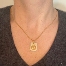Load image into Gallery viewer, French Sagittarius Starsign Zodiac 18K Yellow Gold Charm Medal Pendant