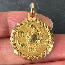 Load image into Gallery viewer, French Perroud Large Cancer Zodiac Starsign 18K Yellow Gold Charm Pendant