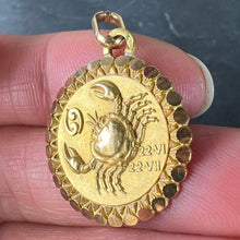Load image into Gallery viewer, French Perroud Large Cancer Zodiac Starsign 18K Yellow Gold Charm Pendant