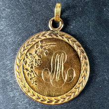 Load image into Gallery viewer, French Virgin Mary 18K Yellow Gold Religious Medal Pendant