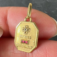 Load image into Gallery viewer, Augis Plus Qu’Hier 18K Yellow Gold Ruby Diamond Love Pendant Charm