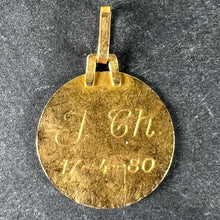 Load image into Gallery viewer, Vintage French St Christopher 18K Yellow Gold Charm Pendant