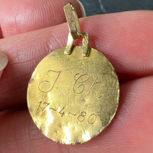 Load image into Gallery viewer, Vintage French St Christopher 18K Yellow Gold Charm Pendant