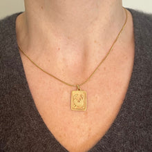Load image into Gallery viewer, French Cancer Starsign Zodiac 18K Yellow Gold Charm Medal Pendant