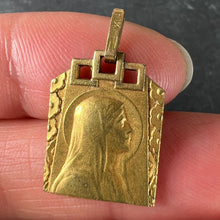Load image into Gallery viewer, French Art Deco Virgin Mary Rolled 18K Yellow Gold Filled Charm Pendant
