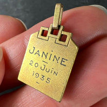Load image into Gallery viewer, French Art Deco Virgin Mary Rolled 18K Yellow Gold Filled Charm Pendant