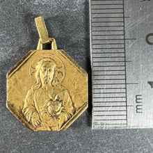 Load image into Gallery viewer, French Sacred Heart Madonna Child Rolled 18K Yellow Gold Filled Charm Pendant