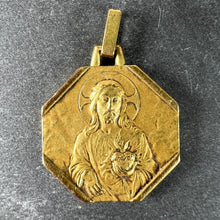 Load image into Gallery viewer, French Sacred Heart Madonna Child Rolled 18K Yellow Gold Filled Charm Pendant