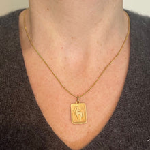 Load image into Gallery viewer, French Sagittarius Starsign Zodiac 18K Yellow Gold Charm Medal Pendant