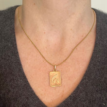 Load image into Gallery viewer, French Libra Starsign Zodiac 18K Yellow Gold Charm Medal Pendant