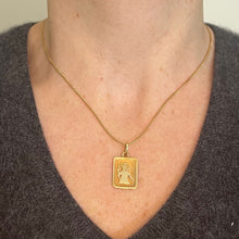 Load image into Gallery viewer, French Virgo Starsign Zodiac 18K Yellow Gold Charm Medal Pendant
