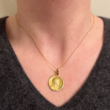 Load image into Gallery viewer, Augis Grun French Virgin Mary 18K Yellow Gold Charm Pendant