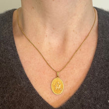 Load image into Gallery viewer, French Sagittarius Starsign Zodiac 18K Yellow Gold Charm Medal Pendant