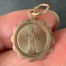 Load image into Gallery viewer, Antique French Virgin Mary 18K Rose Gold Charm Medal Pendant