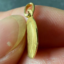 Load image into Gallery viewer, Small Vintage French Mazzoni Virgin Mary 18K Yellow Gold Religious Charm Pendant