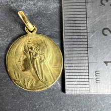 Load image into Gallery viewer, Antique French Emile Monier Virgin Mary 18K Yellow Gold Pendant Charm Medal