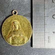 Load image into Gallery viewer, French Sacred Heart Madonna and Child 18K Yellow Gold Religious Medal Pendant