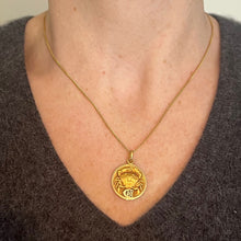Load image into Gallery viewer, Becker French Zodiac Cancer Starsign 18K Yellow Gold Charm Pendant