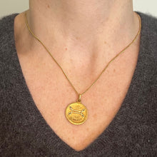 Load image into Gallery viewer, Becker French Zodiac Gemini Starsign 18K Yellow Gold Charm Pendant