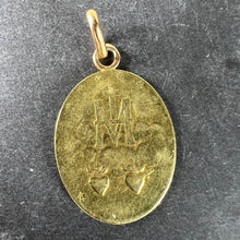 Load image into Gallery viewer, French Virgin Mary Miraculous Medal 18K Yellow Gold Charm Medal Pendant