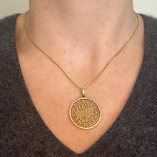 Load image into Gallery viewer, French Taurus Starsign Zodiac 18K Yellow Gold Charm Medal Pendant