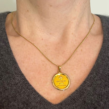 Load image into Gallery viewer, Augis French More Than Yesterday 18K Yellow Gold Love Charm Pendant