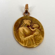 Load image into Gallery viewer, French Dropsy Madonna and Child 18K Yellow Gold Medal Pendant