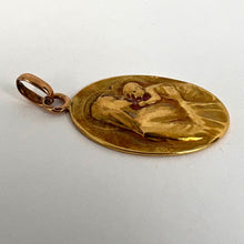 Load image into Gallery viewer, French Dropsy Madonna and Child 18K Yellow Gold Medal Pendant