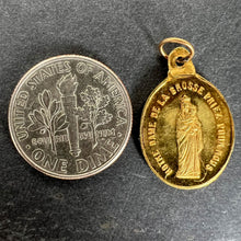 Load image into Gallery viewer, French Notre Dame de la Brosse Bains 18 Karat Yellow Gold Charm Medal Pendant