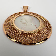 Load image into Gallery viewer, French 18K Rose Gold Mother-of-Pearl Virgin Mary Medal Pendant