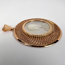 Load image into Gallery viewer, French 18K Rose Gold Mother-of-Pearl Virgin Mary Medal Pendant