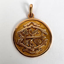Load image into Gallery viewer, French 18K Rose Gold EC or CE Monogram Medal Pendant