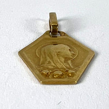 Load image into Gallery viewer, French Art Deco Virgin Mary 18K Yellow Gold Religious Charm Medal Pendant