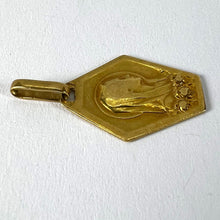 Load image into Gallery viewer, French Art Deco Virgin Mary 18K Yellow Gold Religious Charm Medal Pendant