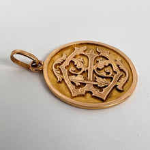Load image into Gallery viewer, French 18K Rose Gold EC or CE Monogram Medal Pendant