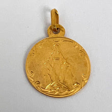 Load image into Gallery viewer, French Virgin Mary 18K Yellow Gold Charm Pendant