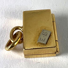 Load image into Gallery viewer, Vintage Weekend Suitcase Love Heart 18K Yellow Gold Ruby Charm Pendant