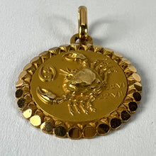 Load image into Gallery viewer, French Perroud Large Cancer Zodiac Starsign 18K Yellow Gold Charm Pendant