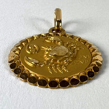 Load image into Gallery viewer, French Perroud Large Cancer Zodiac Starsign 18K Yellow Gold Charm Pendant
