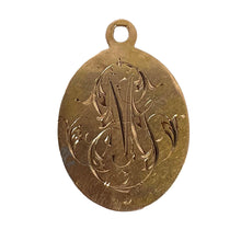 Load image into Gallery viewer, French 18K Yellow Gold GM or MG Monogram Medal Pendant