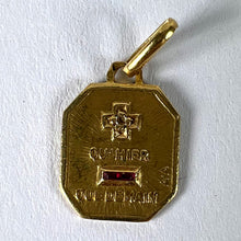 Load image into Gallery viewer, Augis Plus Qu’Hier 18K Yellow Gold Ruby Diamond Love Pendant Charm